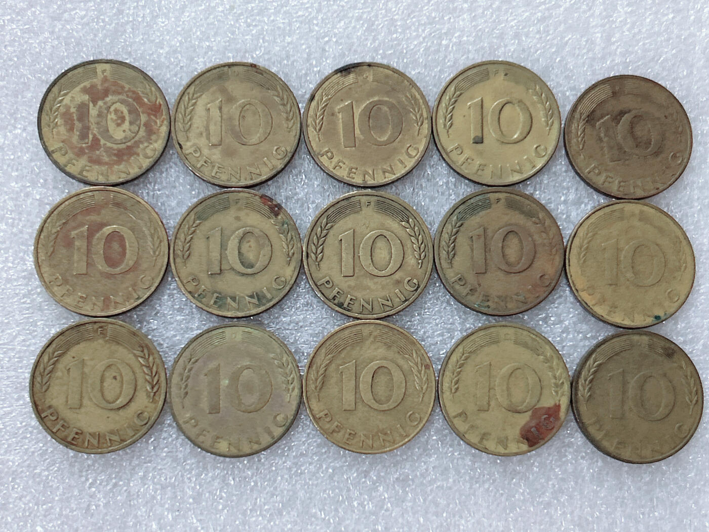 第一海外回流一元起拍收藏 散集专场  第302期 德国10芬尼硬币 15枚
