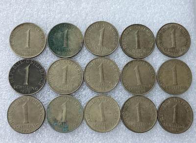 第一海外回流一元起拍收藏 散集专场  第302期 - 奥地利1先令铜币 15枚