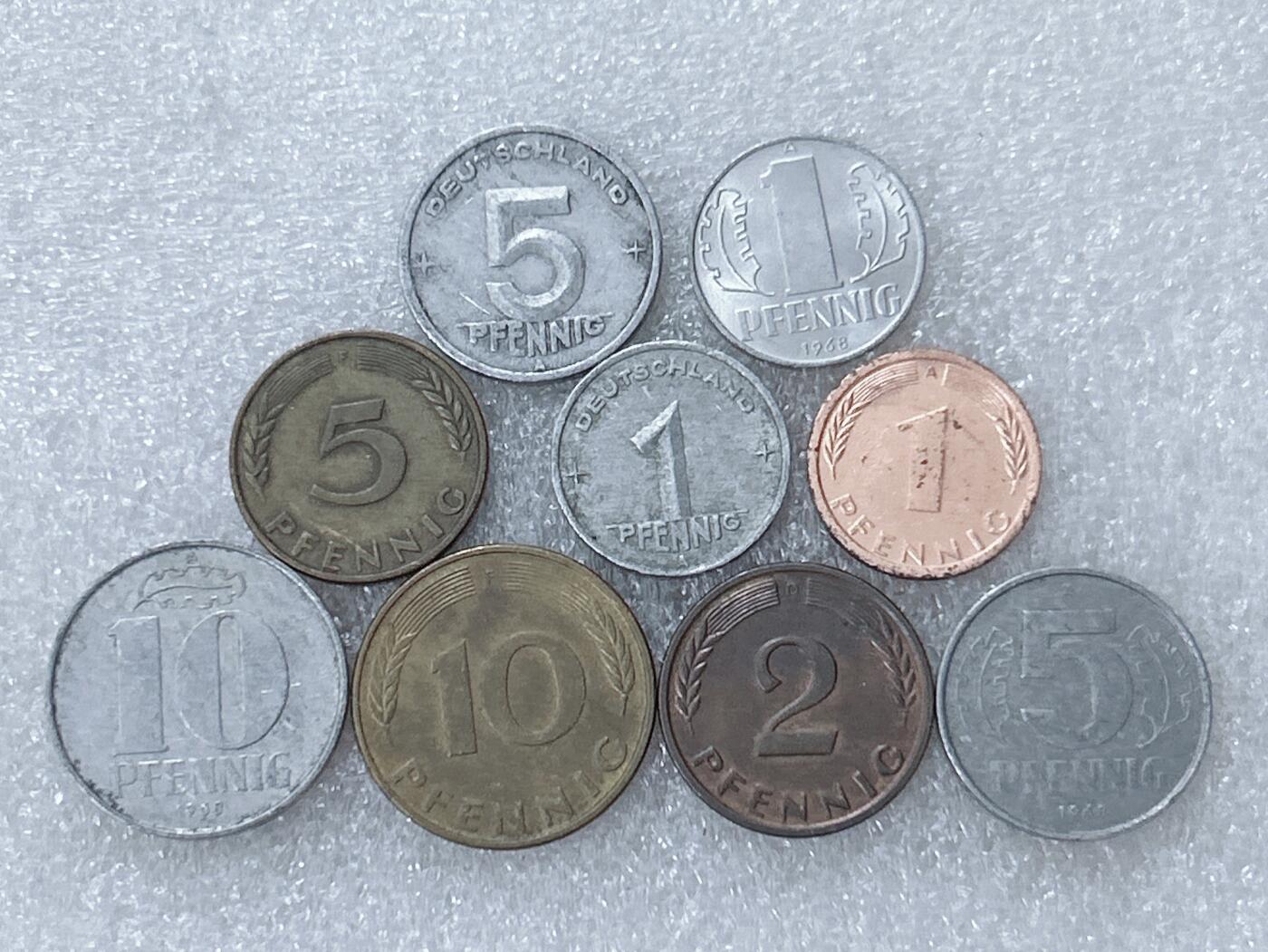 第一海外回流一元起拍收藏 散集专场  第302期 民主德国硬币 9枚