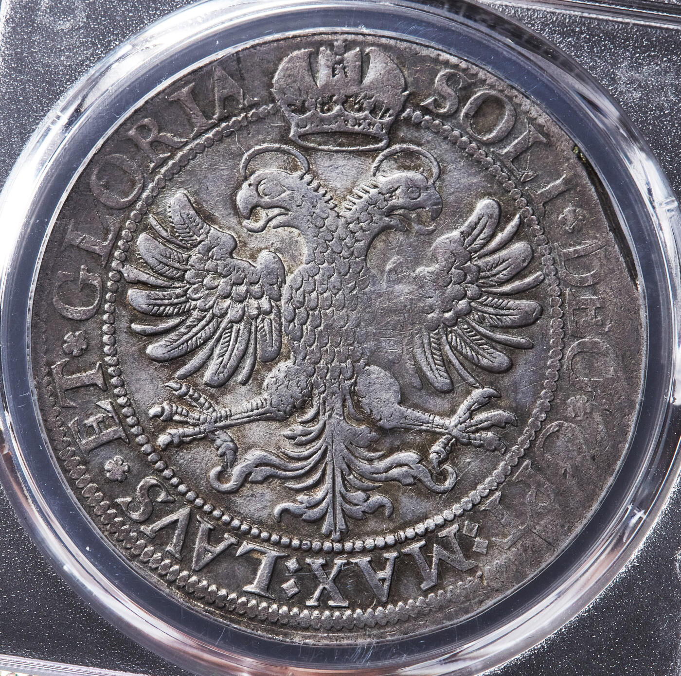 【俄甄集藏】2026年(049)03-18星期三 晚 19:30 全场包邮 瑞士圣加伦1622年1泰勒大银币，PCGS VFD，黄油酱彩老包浆，不是很常见的熊泰勒