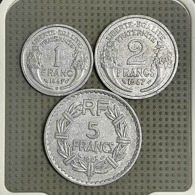 2026年第35场各国散币拍卖（总第185场） - 法国铝币3枚