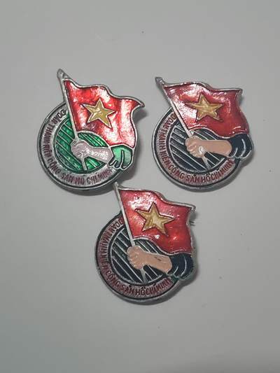 韵星假日军品类拍卖第46期 -- Rimey Holidays Militaria Auction 46 - 越南社会主义共和国共青团团徽三枚