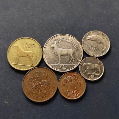 【全场包邮】纯粹捡漏拍512场 - 爱尔兰1971-1994年6枚套币