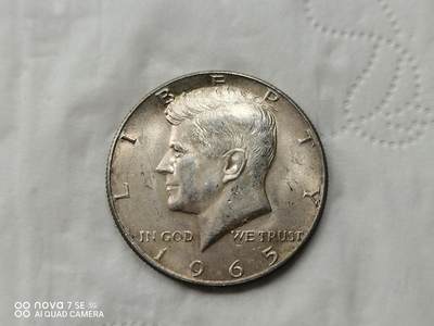 外国银币 - 1965年美国半圆银币（11.5克）