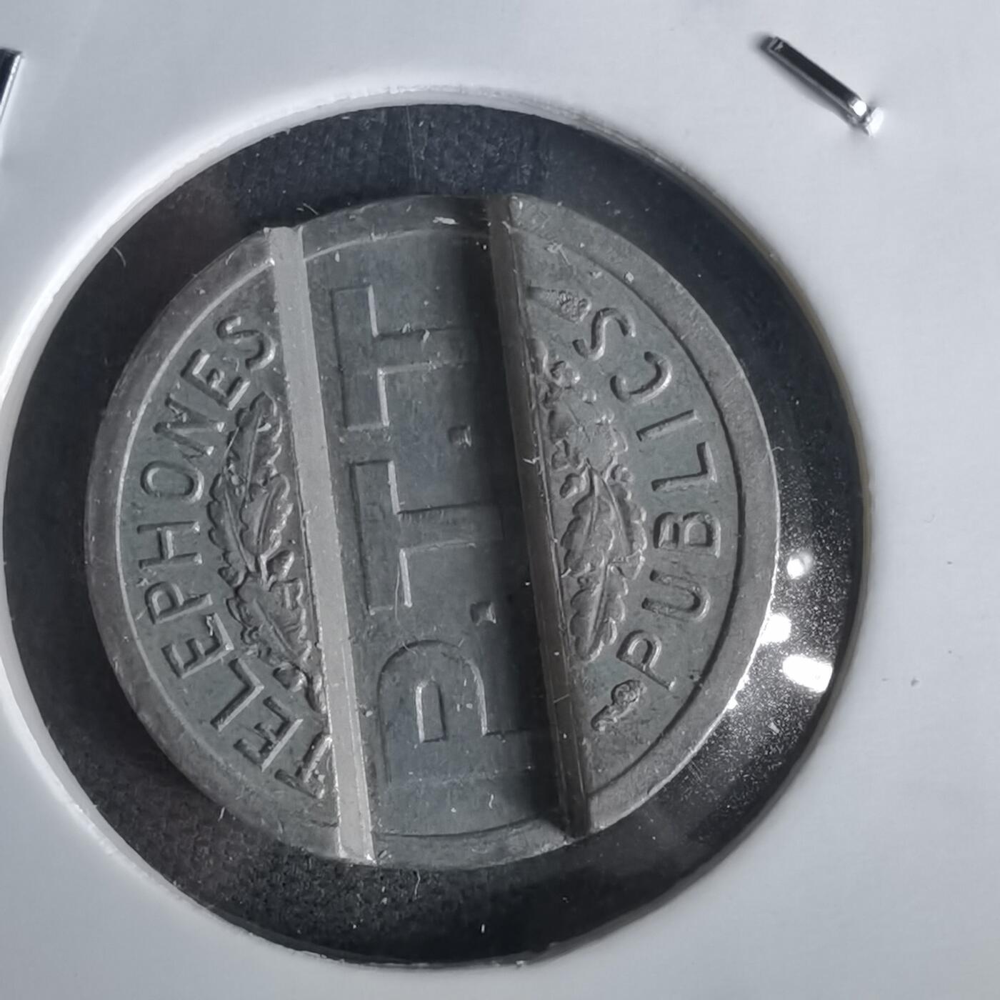 沼泽如烟--第1022场 法国1937年P.T.T.电话代币（电话币）