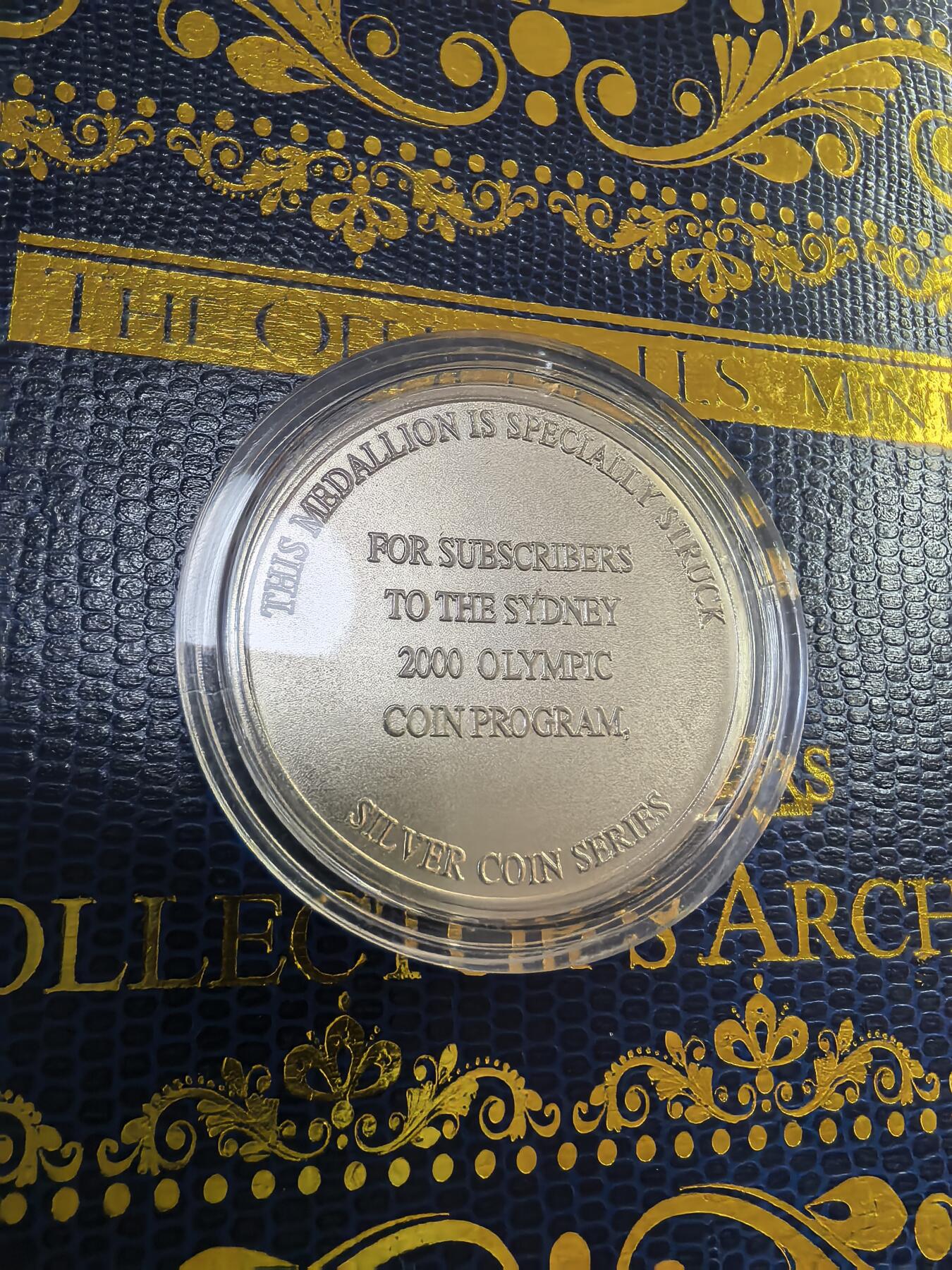 长老汇马年精选第九场拍卖 2000澳大利亚悉尼造币厂奥运纪念银章，20克，40MM，原盒