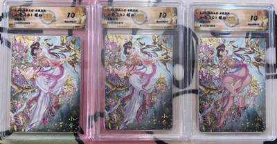 丫丫卡拍-第29期（3月14日21：00截拍） - 【套卡】聊燎原三国·龙骧虎跃《罐儿》小乔ABC 浮雕折光10G三张一套