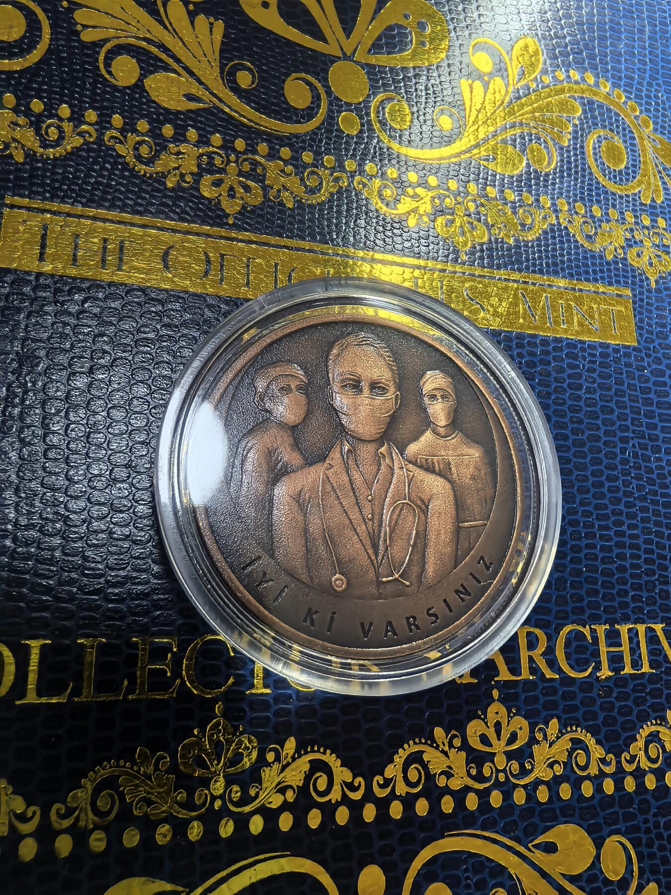 长老汇马年精选第九场拍卖 2022土耳其抗疫2.5里拉仿古铜币，1万枚