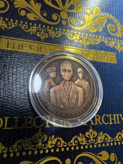 长老汇马年精选第九场拍卖 - 2022土耳其抗疫2.5里拉仿古铜币，1万枚