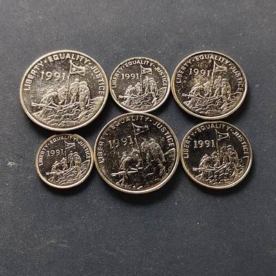 【全场包邮】纯粹捡漏拍512场 - 厄立特里亚1991年6枚套币