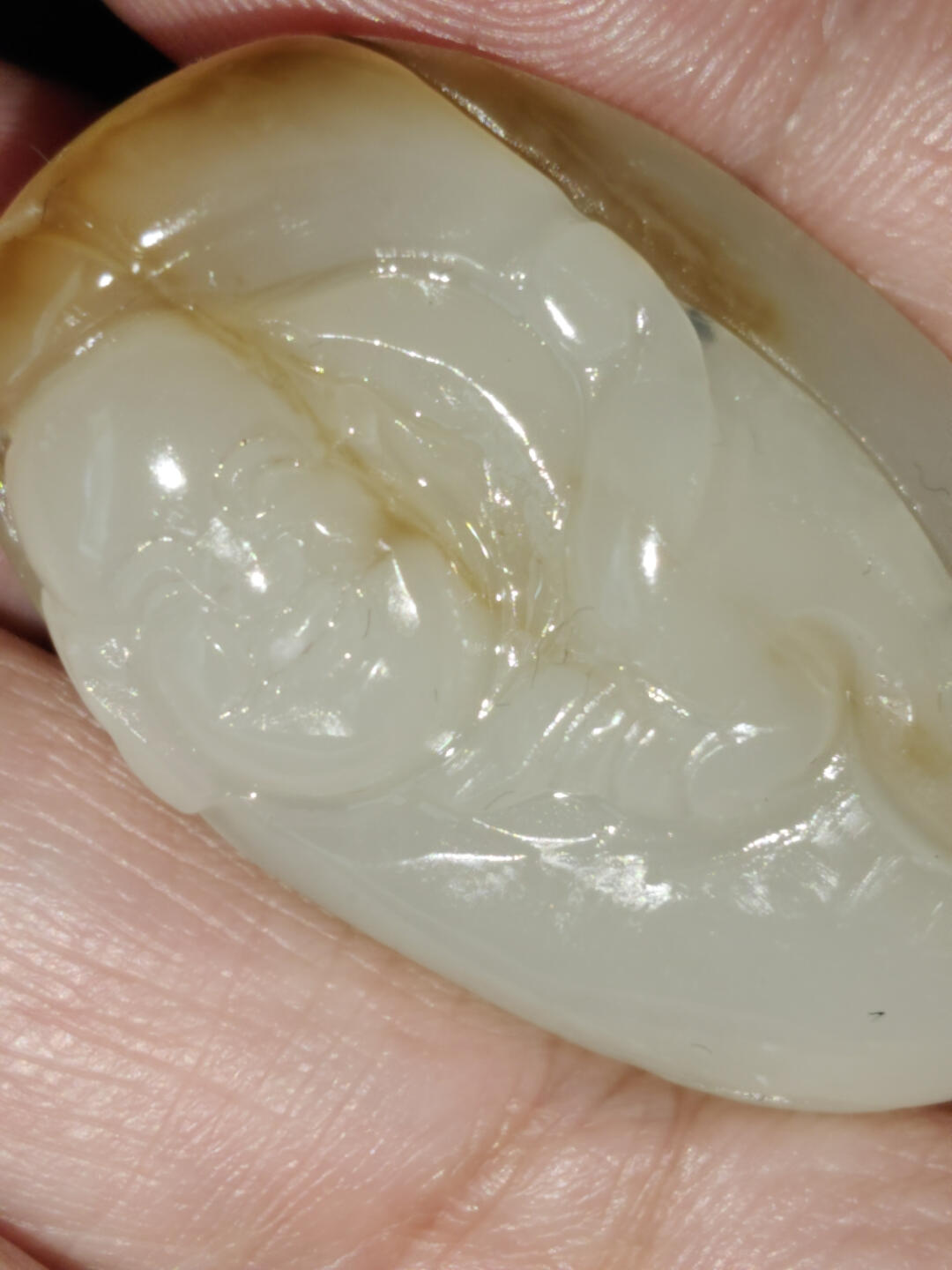 猩哥外币小铺➨【第221场】 新疆和田玉，寿星17克