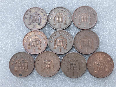 第一海外回流一元起拍收藏 散集专场  第302期 - 英国1便士硬币 10枚 高冠女王版