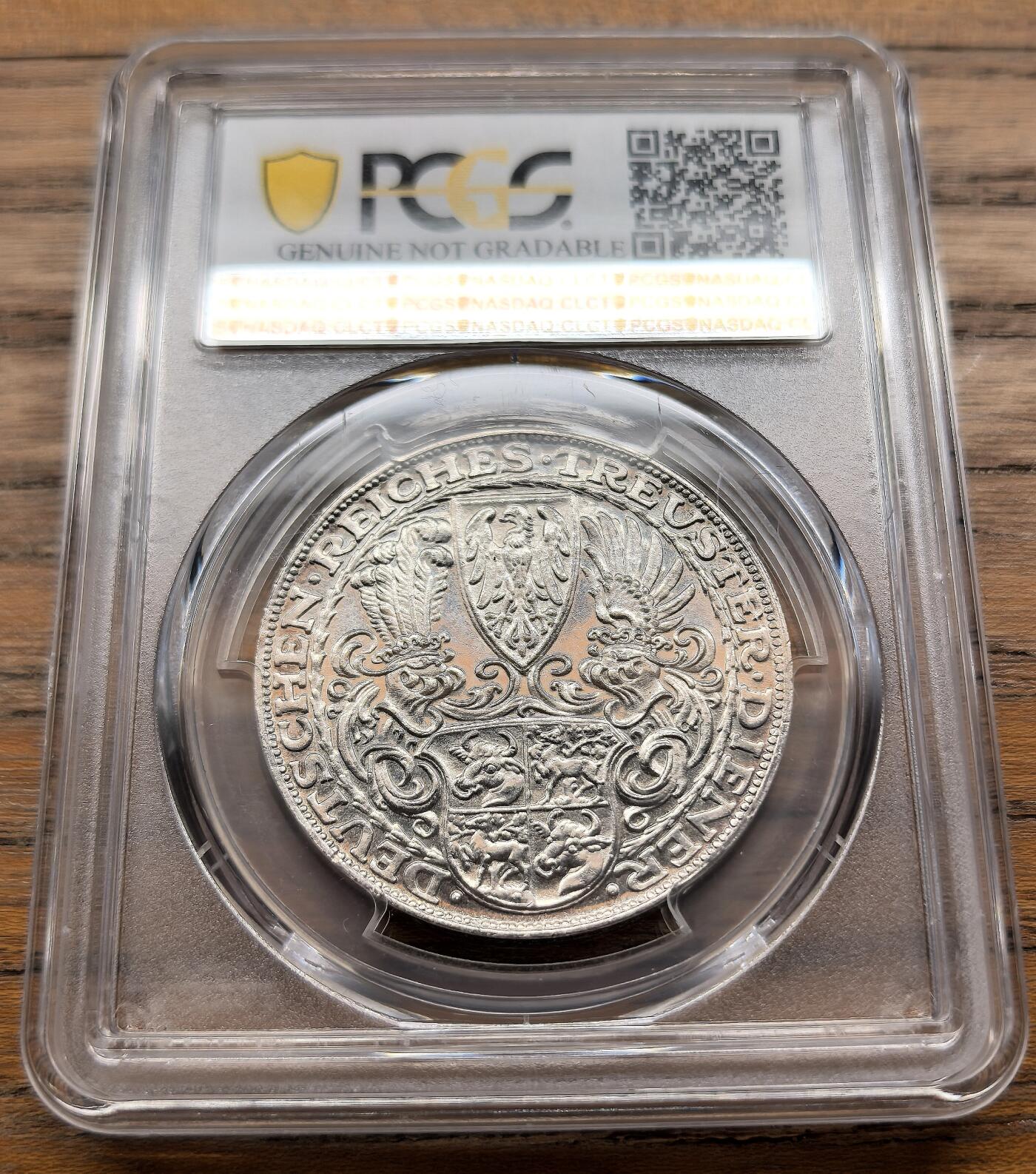 凡希社世界钱币微拍第三百二十一期 1927德国兴登堡5马克币章PCGS-UNCD