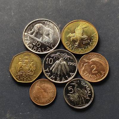 【全场包邮】纯粹捡漏拍512场 - 马拉维1995-2003年7枚套币