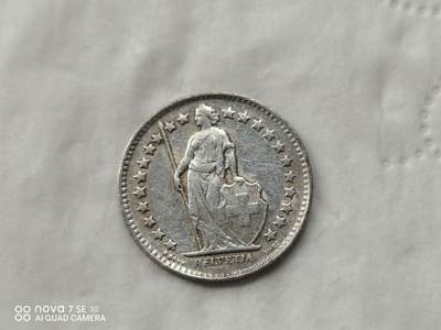 外国银币 - 1946年瑞士1/2法郎银币