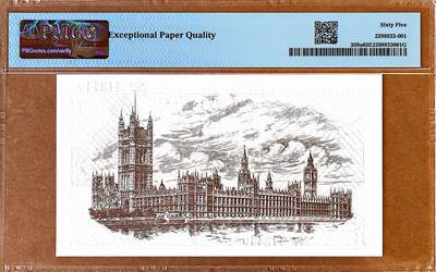 【Blue Auction】✨世界纸币精拍800期盛典——白金之夜🔥🔥🔥 G-英国 1922-23年1镑 圣乔治屠龙 乔治五世 PMG65EPQ 背面威斯敏斯特宫