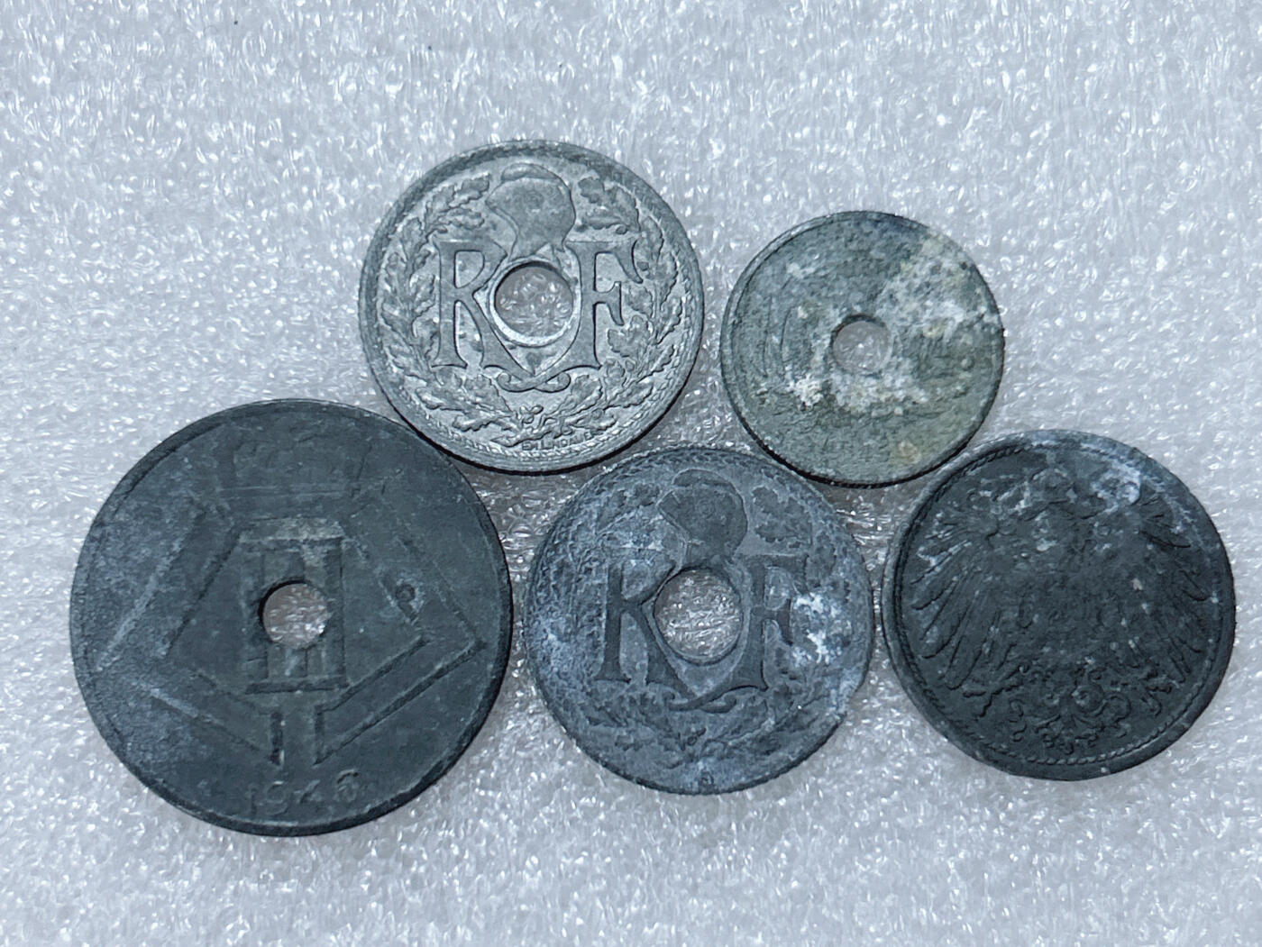 第一海外回流一元起拍收藏 散集专场  第302期 锌币一组 5枚