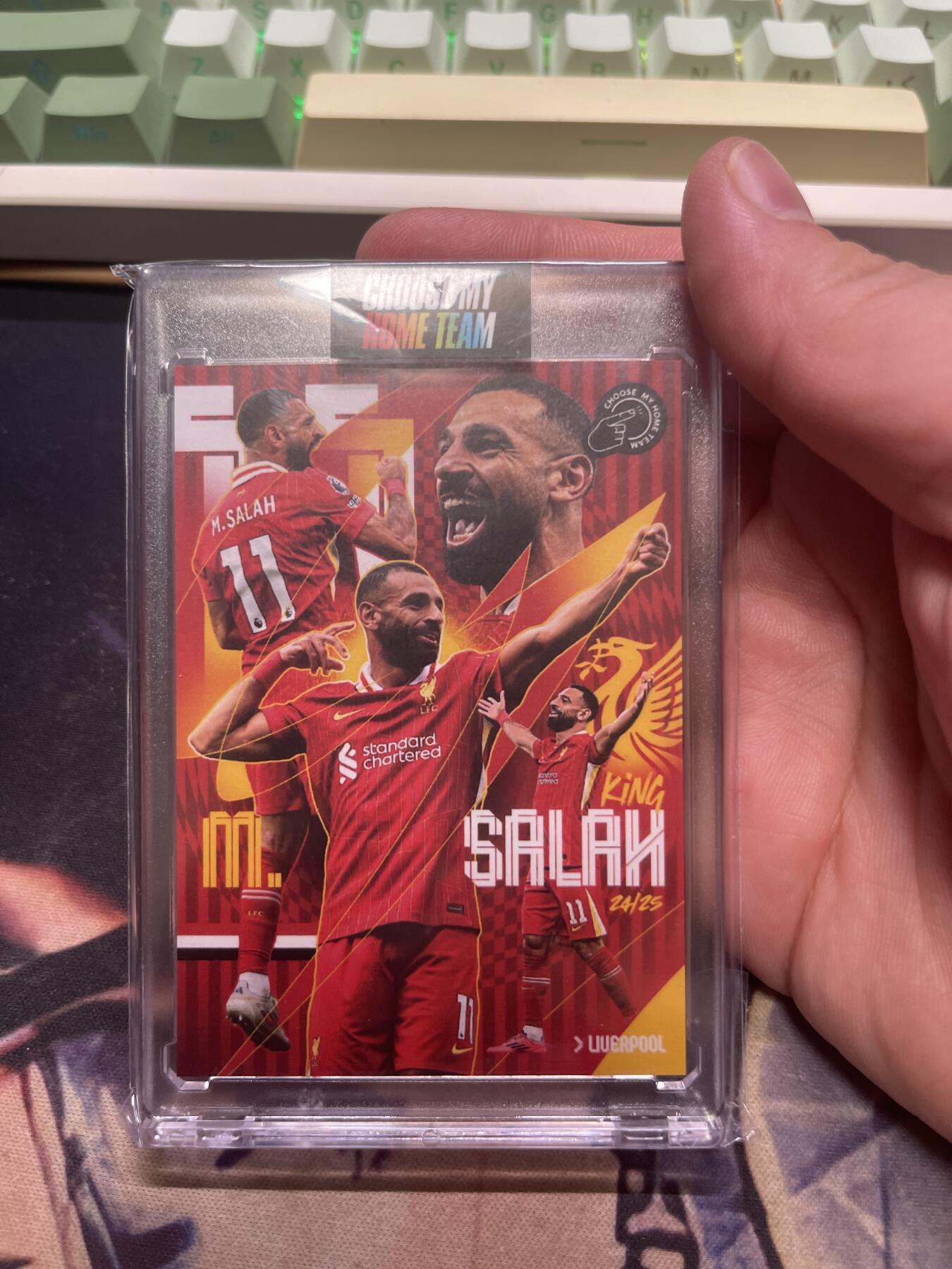 选我主队球星卡，萨拉赫，带编