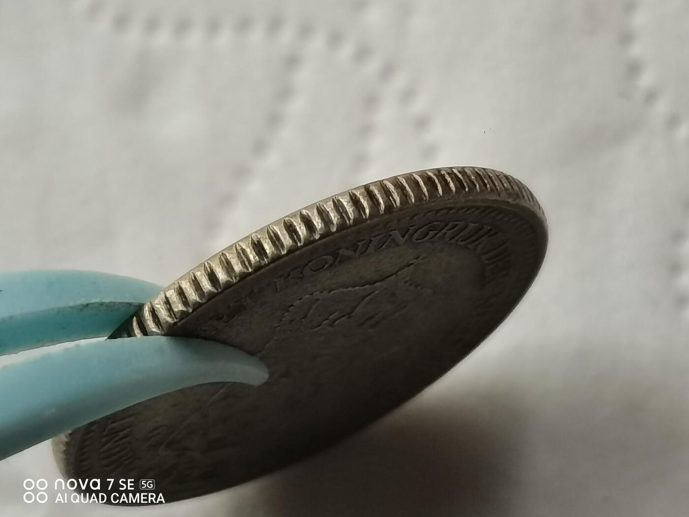 外国银币 1922年荷兰1/2盾银币