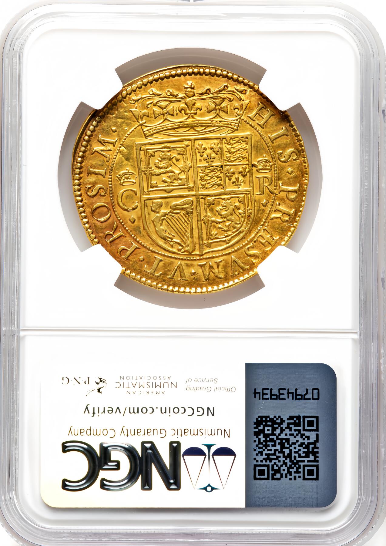 【Blue Auction】✨世界纸币精拍800期盛典——白金之夜🔥🔥🔥 S-【英国货币史上打制币过渡到机制币的产物意义深远】苏格兰 1637-42年查理一世Unite金币 国王神态威严 身着戎装铠甲 手持权杖与王权宝球 币面铸打有力细节清晰 光感十足 NGC AU55低评 这枚金币是法国雕刻师Nicholas Briot精心杰作，采用了加以改良的先进机制工艺在打制币时代独领风骚（21年一枚同分拍了近2万美金，如今金价是当时2倍多了，好品种英国金币也在涨幅中） 