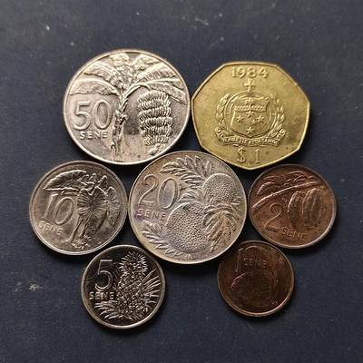 【全场包邮】纯粹捡漏拍512场 - 萨摩亚1984-1996年7枚套币