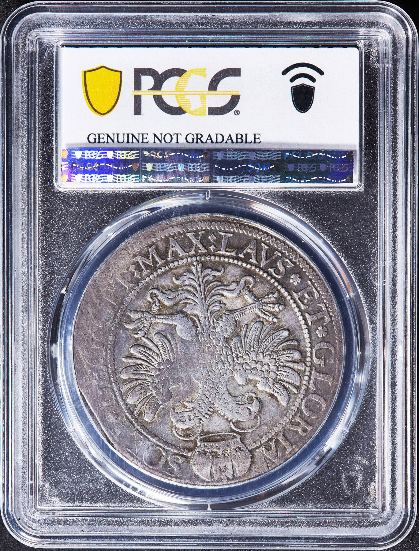 【俄甄集藏】2026年(049)03-18星期三 晚 19:30 全场包邮 瑞士圣加伦1622年1泰勒大银币，PCGS VFD，黄油酱彩老包浆，不是很常见的熊泰勒