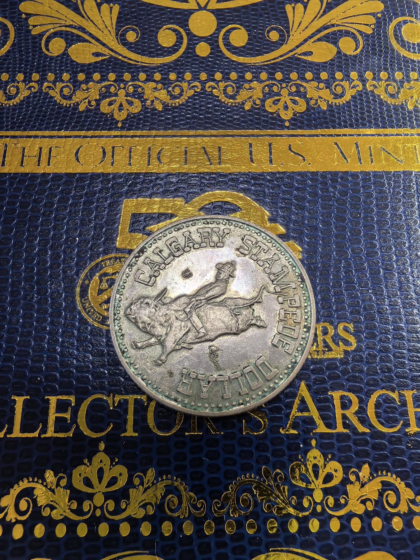 长老汇马年精选第九场拍卖 1976加拿大阿尔伯塔州卡尔加里奔牛1元铜镍代币，13克，33MM，马铁标