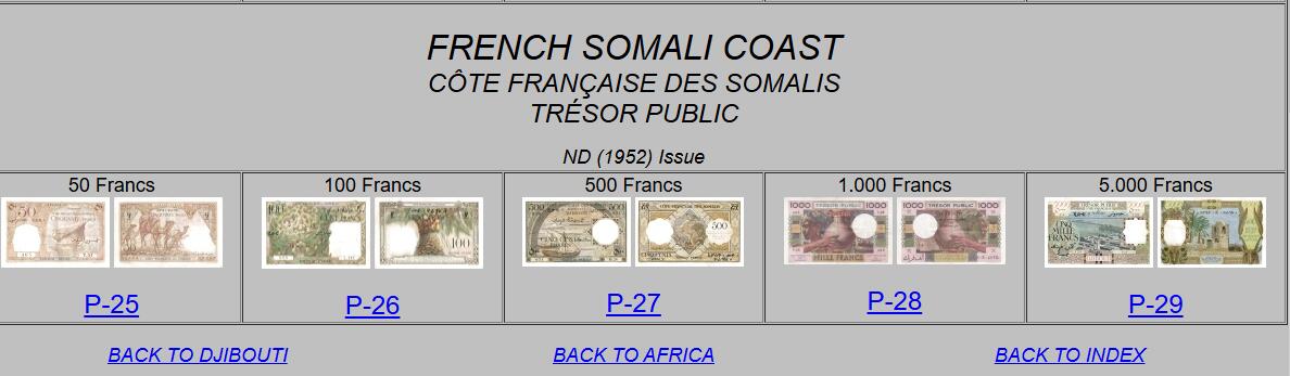 【Blue Auction】✨世界纸币精拍800期盛典——白金之夜🔥🔥🔥 F-【实钞唯一冠军分 858小雷达号 大珍】法属索马里兰1952年5000法郎 PMG66EPQ （Tresor Public系列中面额最高的纸币，正面海港大场景，背面清真寺特写，十分有非洲特色的底纹环绕。此币上的雕刻图案极为精美，色彩鲜艳，所有设计元素均得到充分展现，令人惊叹。常见都是烂品，此张真正的珍藏品，法属藏家如得此物定会爱不释手）