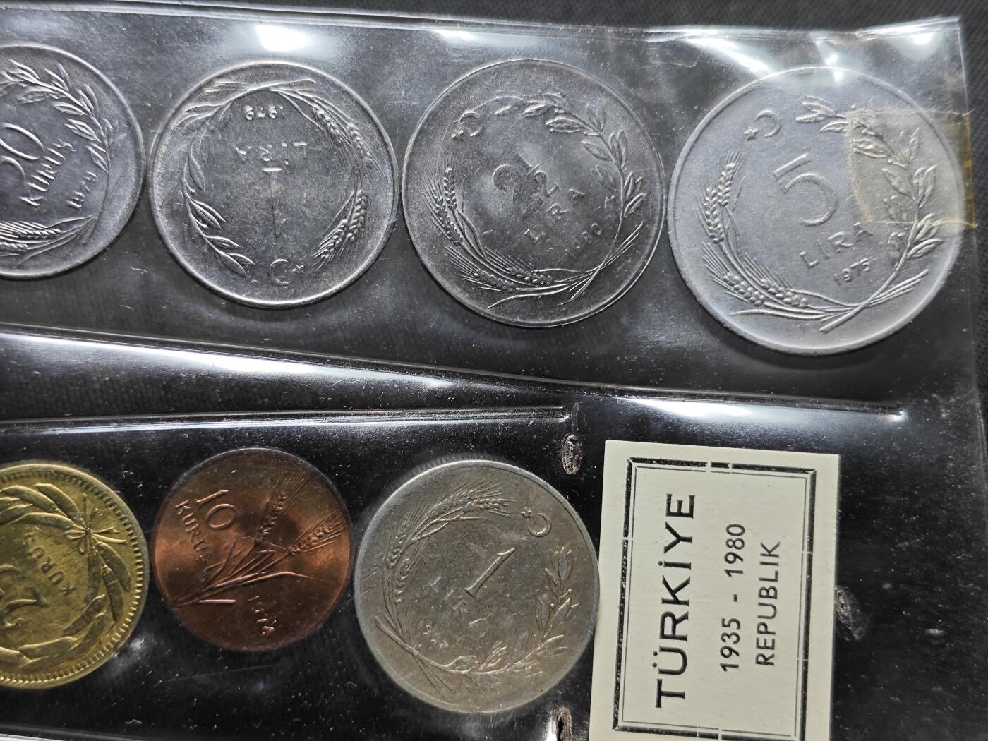 KK钱币收藏小铺   套币专场 2月预留时间 周末发货  土耳其套币 含大小面值各面值