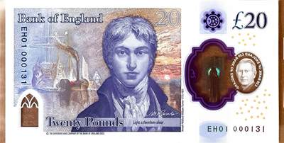 【Blue Auction】✨世界纸币精拍800期盛典——白金之夜🔥🔥🔥 G-【EH01首发冠 131百位小号】英国 2024年20镑 查尔斯三世 新版塑料钞 PMG68EPQ 高分