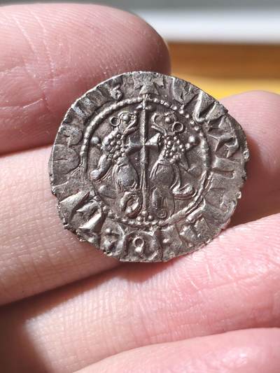 星盘世界钱币拍卖 - 美品！中世纪-十字军 奇里起亚亚美尼亚王国莱昂一世德拉姆银币，未流通品相，狮子打制的很好