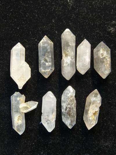 七河·世界币章水晶矿标化石杂件小拍（总第42期）（周一结标） - k616（9）云贵闪灵水晶原石一组 9件 80+g