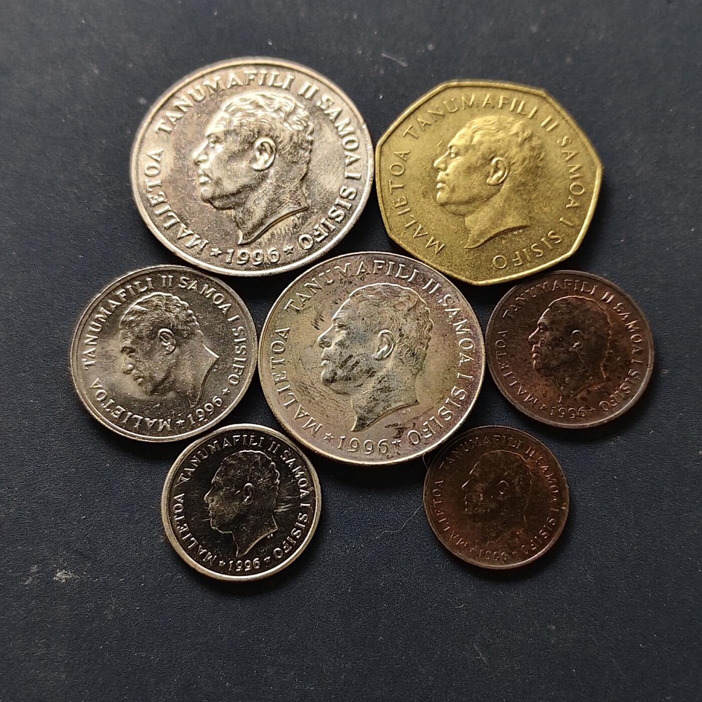【全场包邮】纯粹捡漏拍512场 萨摩亚1984-1996年7枚套币