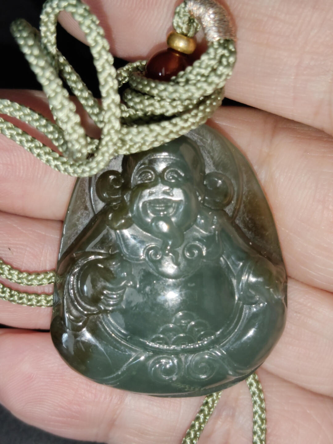 猩哥外币小铺➨【第221场】 新疆和田玉财神挂件，19克