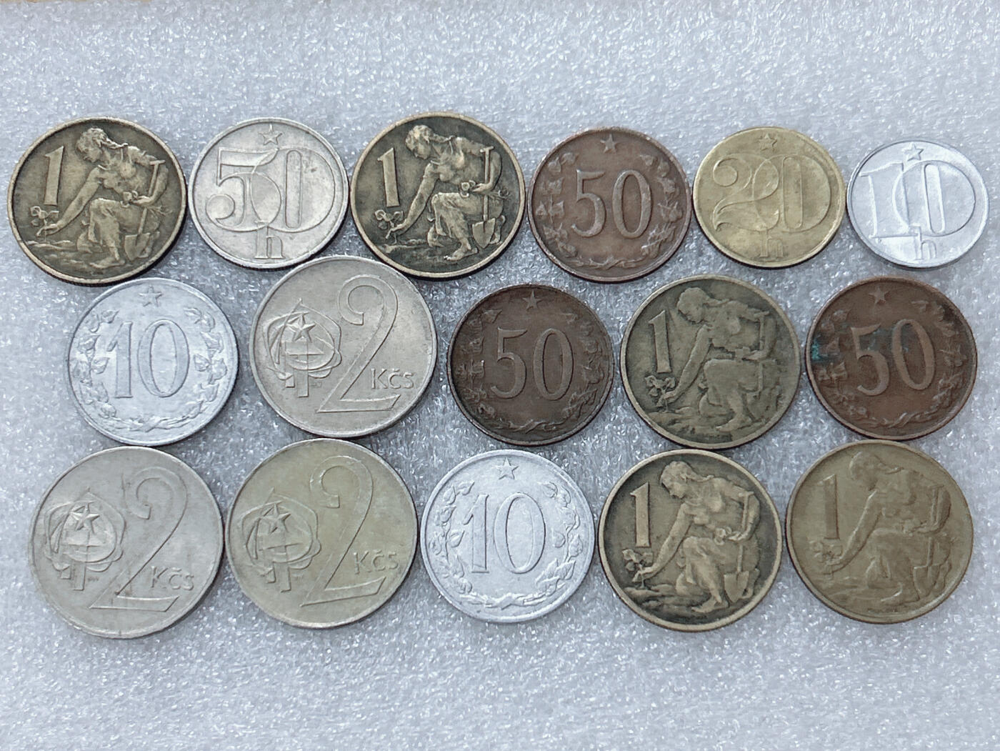 第一海外回流一元起拍收藏 散集专场  第302期 捷克斯洛伐克硬币🇸🇰16枚