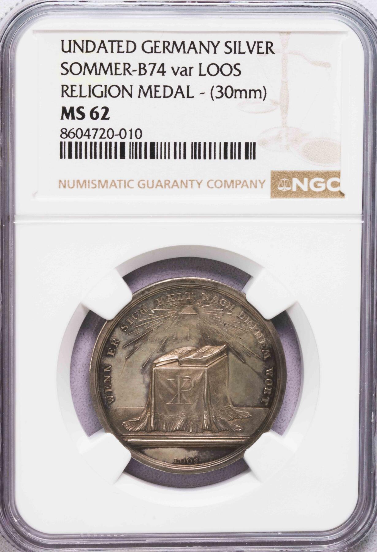 NGC-MS62 1819德国一帆风顺银章老味道