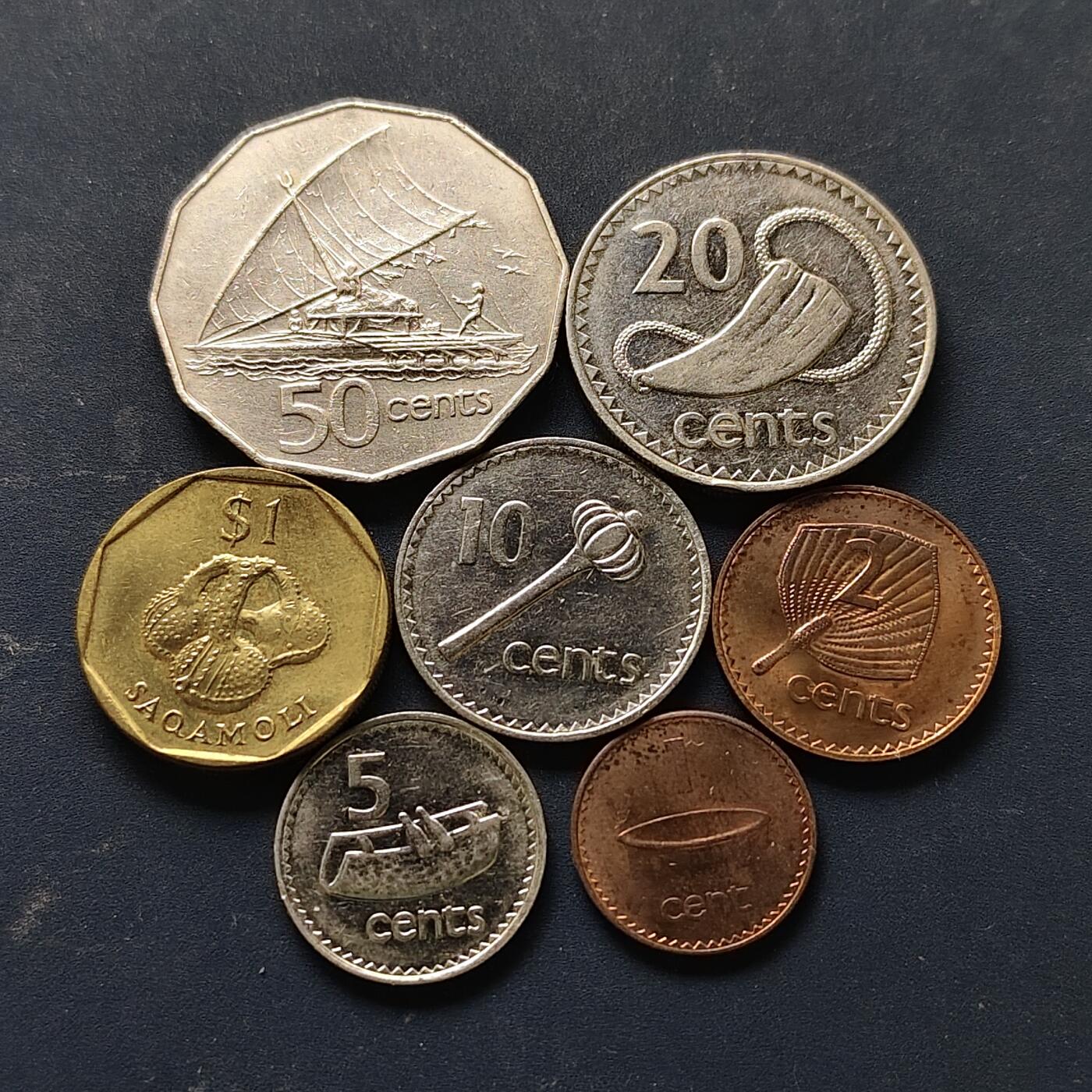 【全场包邮】纯粹捡漏拍512场 斐济1984-1995年7枚套币