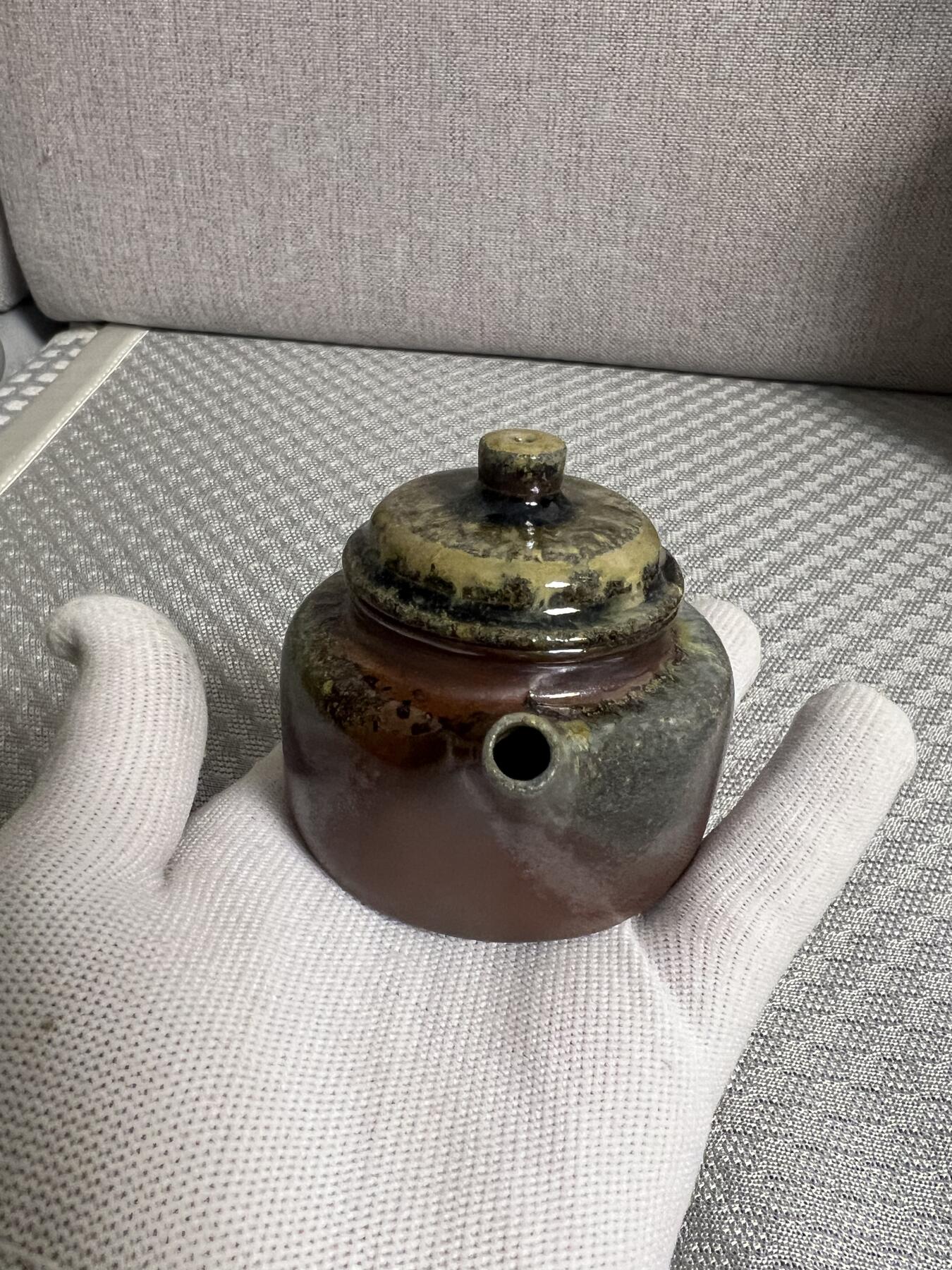 零元拍：小品原矿紫砂壶柴烧窑宝德钟（80CC）