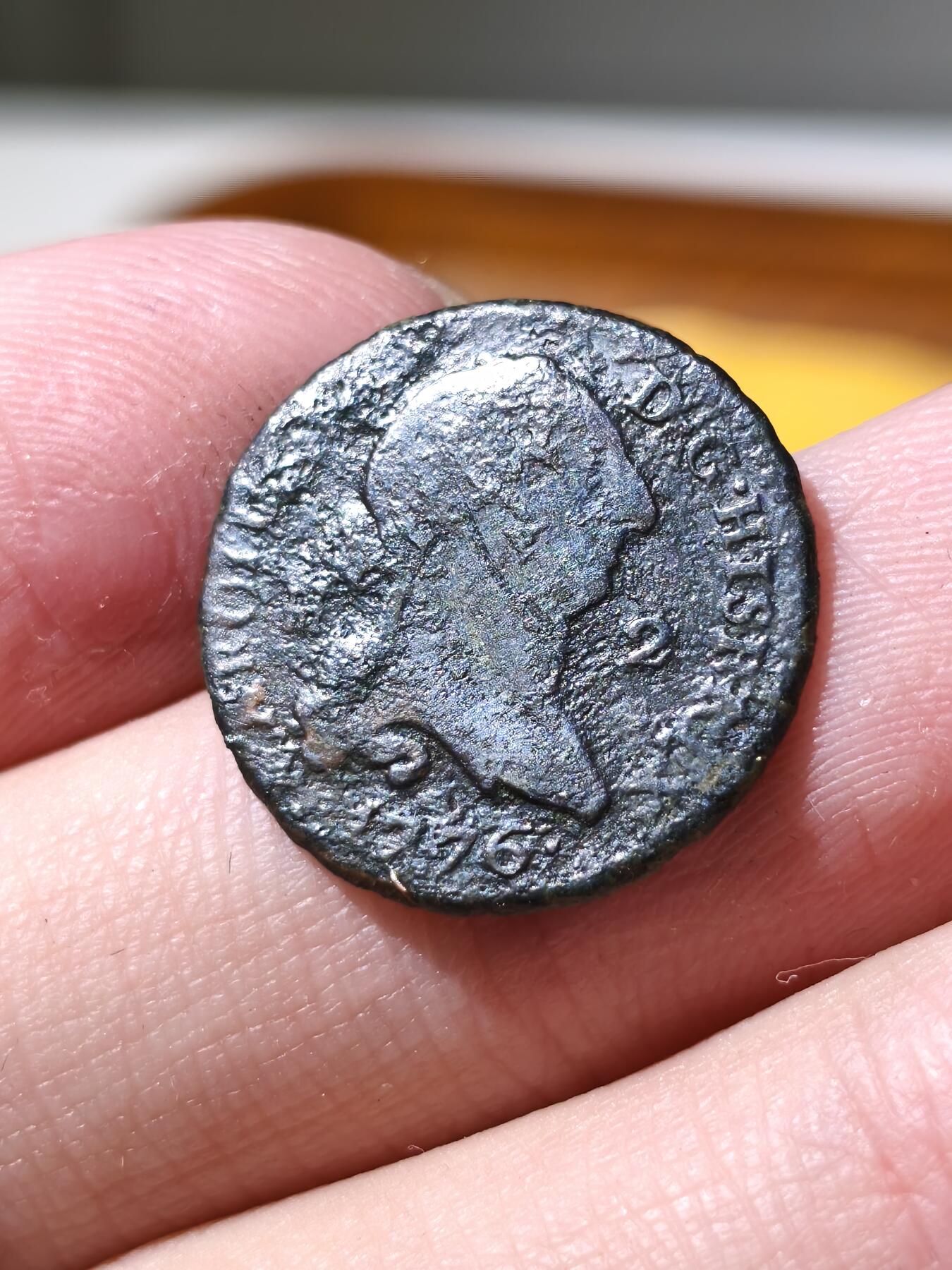 星盘世界钱币拍卖 近代 - 西班牙 卡洛斯 II波旁王朝 2马拉谁迪斯面值铜币 1776年(1716-1788) 2.24g