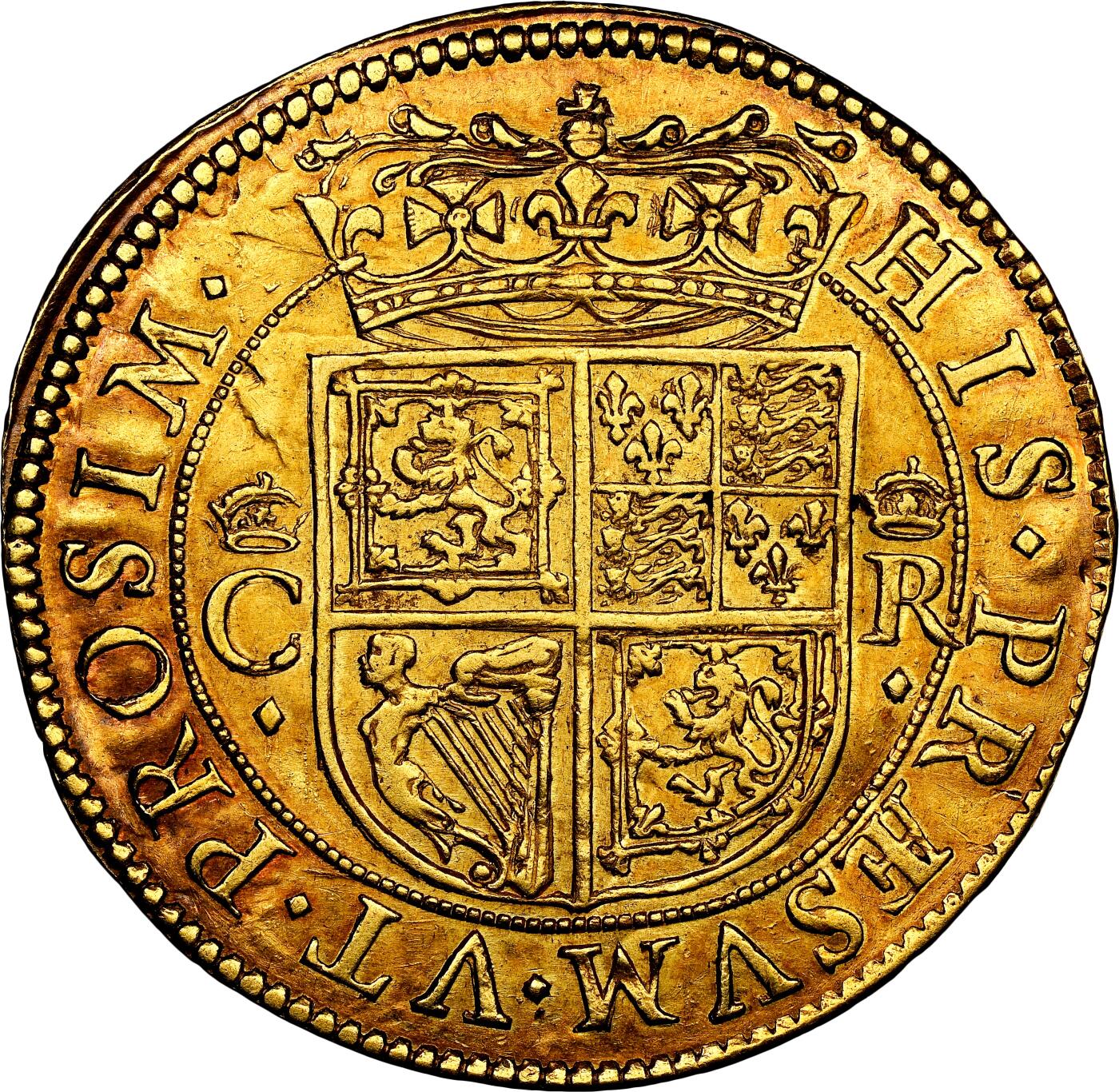 【Blue Auction】✨世界纸币精拍800期盛典——白金之夜🔥🔥🔥 S-【英国货币史上打制币过渡到机制币的产物意义深远】苏格兰 1637-42年查理一世Unite金币 国王神态威严 身着戎装铠甲 手持权杖与王权宝球 币面铸打有力细节清晰 光感十足 NGC AU55低评 这枚金币是法国雕刻师Nicholas Briot精心杰作，采用了加以改良的先进机制工艺在打制币时代独领风骚（21年一枚同分拍了近2万美金，如今金价是当时2倍多了，好品种英国金币也在涨幅中） 