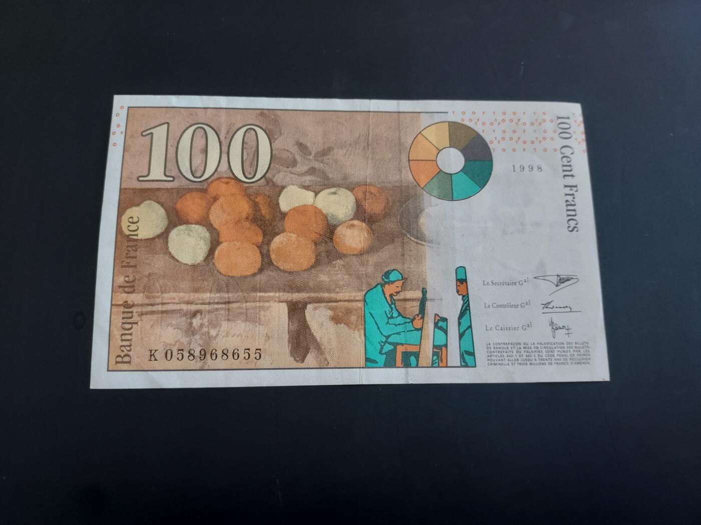 博彦收藏  AM 3月21日 8点钱币专场 全场包邮 法国旧版100法郎 流通好品