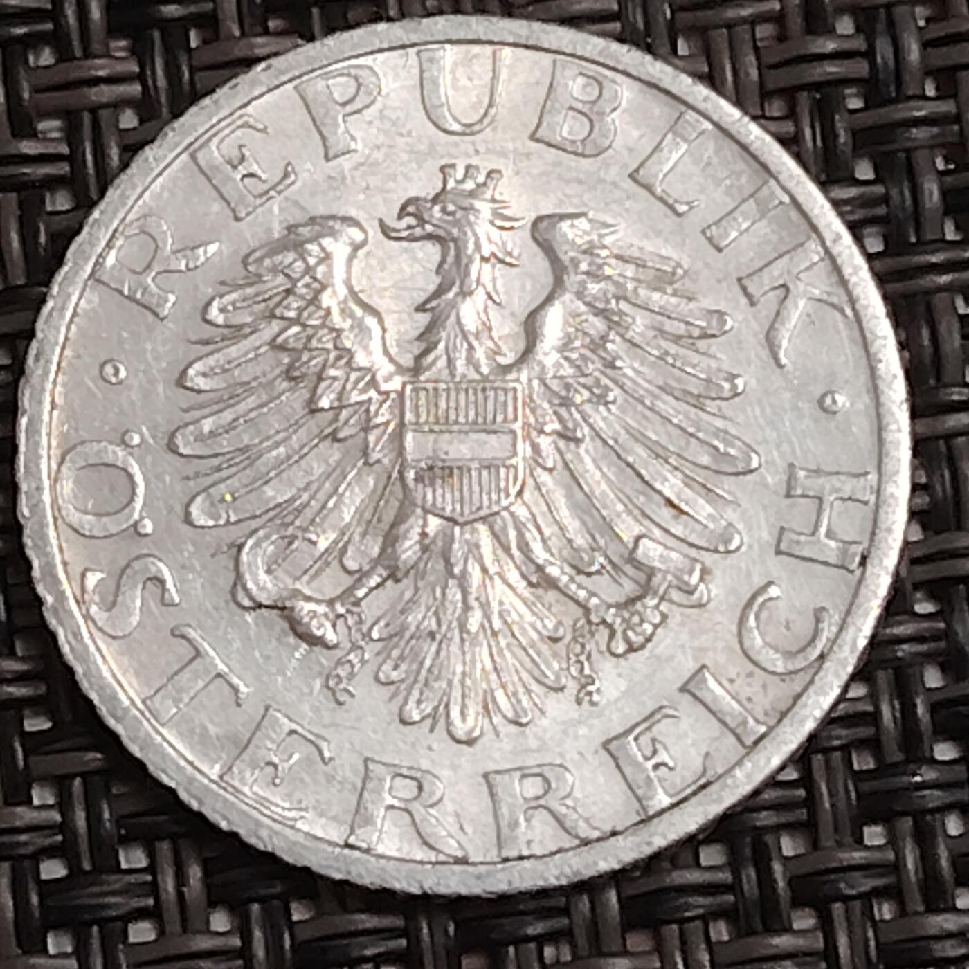 布加迪🐬～世界钱币(上海)🌾第 282 期 /  各国套币和散币 奥地利🇦🇹 1947年 50格罗申铝币