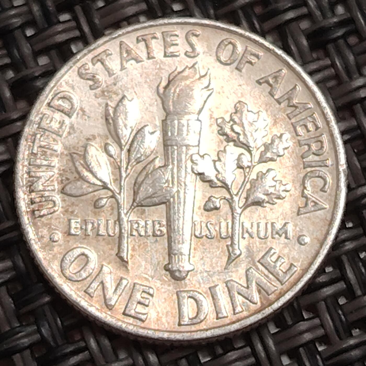 布加迪🐬～世界钱币(上海)🌾第 282 期 /  各国套币和散币 美国🇺🇸 1964年 10分银币