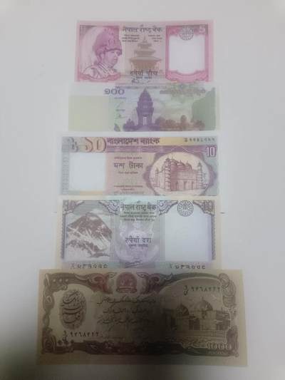 【20260317】非全新纸币和硬币第346场 - 亚洲国家5张纸币