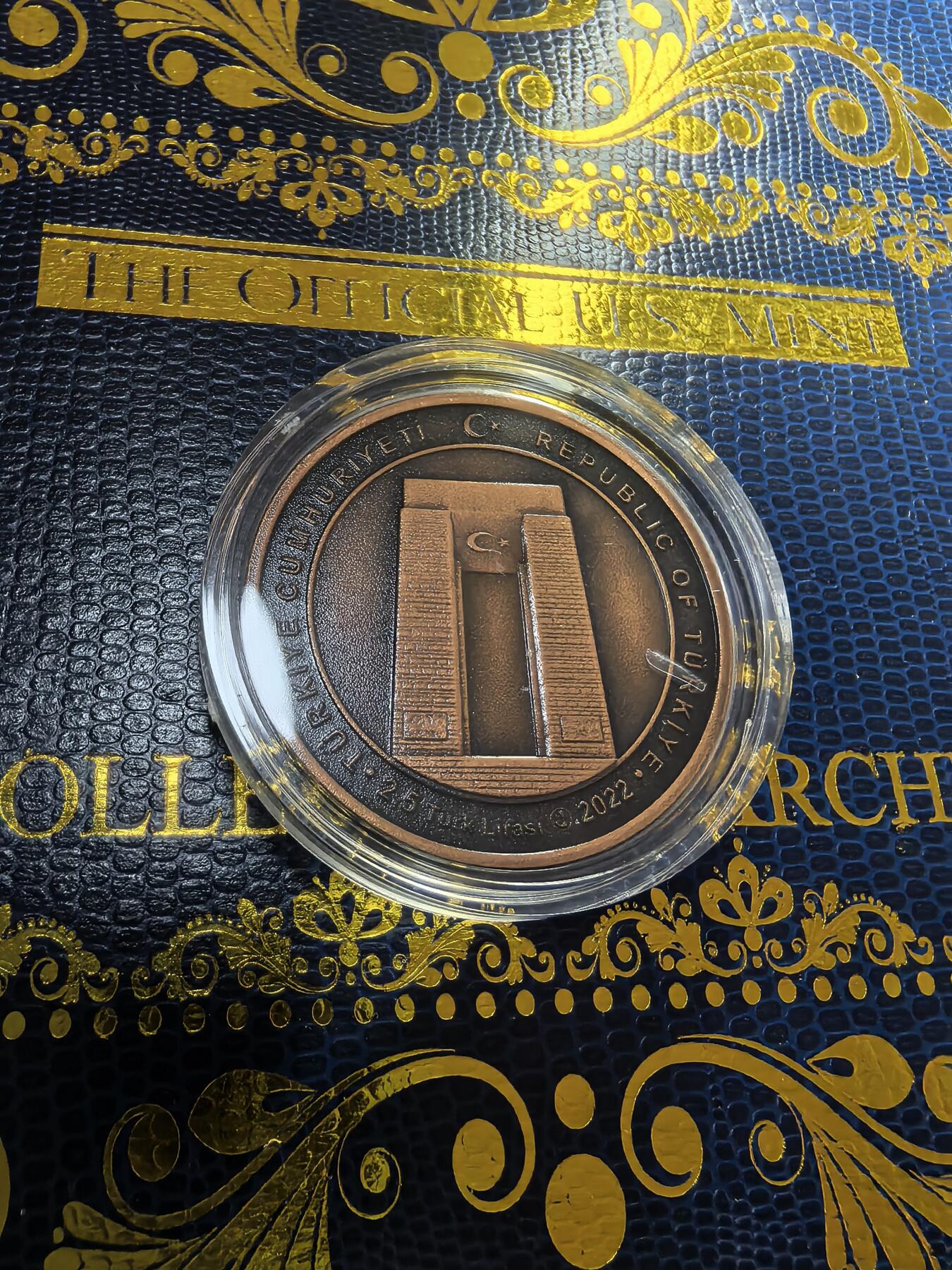 长老汇马年精选第九场拍卖 2022土耳其1915恰纳卡莱大桥2.5里拉仿古铜币，1万枚