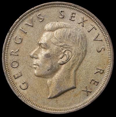 修遠堂世界钱币第107期 - 1952年南非-开普敦发现300周年5先令大银币 28.29g，50%银