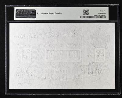 【Blue Auction】✨世界纸币精拍800期盛典——白金之夜🔥🔥🔥 G-【M71末冠非常罕见】英国 1947年5镑 白色英镑 超大票幅 满版水印 PMG66EPQ （白镑的首冠和末冠均非常罕见和有意义 值得收藏） 