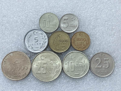 第一海外回流一元起拍收藏 散集专场  第302期 - 土耳其硬币 9枚