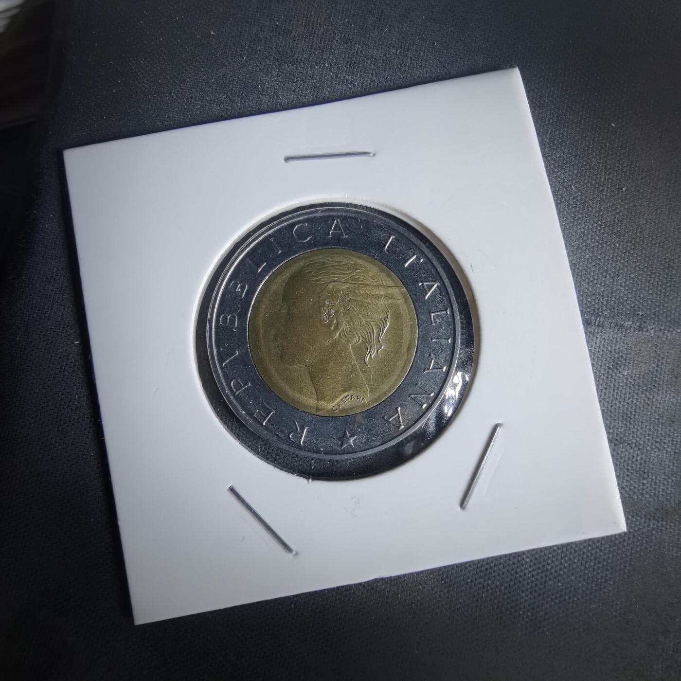 沼泽如烟--第1022场 意大利1993年500里拉纪念币