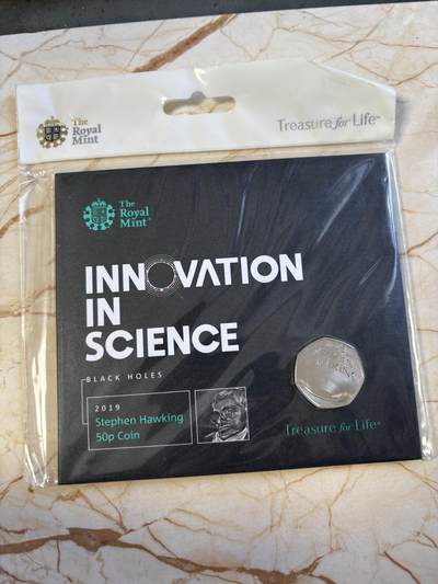 第193期拍卖 - 卡装英国2019年霍金黑洞50便士铜镍合金纪念币